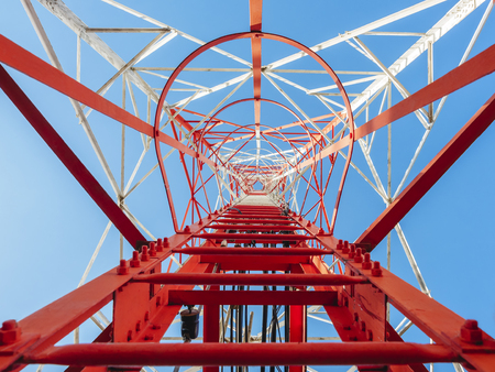 Telecommunication antenna tower telecom satelliteの写真素材