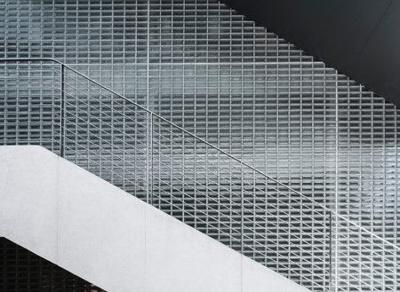 Architecture details wall Glass block with stairs texture Background