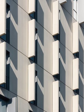 Architecture detail Facade pattern Modern building exterior shade and shadow