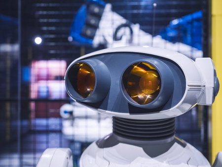 BARCELONA, SPAIN - OCT 23, 2018 : Omnibot 2000 Toy robot original manufactured by Tomy in the mid-1980sのeditorial素材