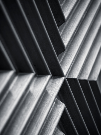 Architecture details Metal texture Oblique line Geometric Abstract backgroundの写真素材