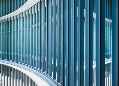 Architecture detail Glass wall Modern building exterior Abstract backgroundの写真素材