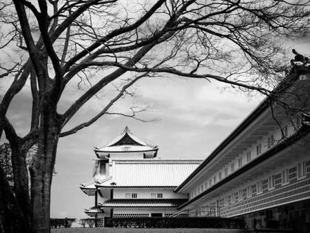 KANAZAWA, JAPAN - APR 12, 2017 : Kanazawa Castle Spring season Japan landmarkのeditorial素材