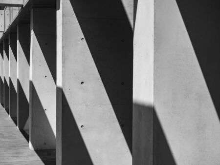 Architecture details Modern Building Concrete columns space perspective Abstract backgroundの写真素材