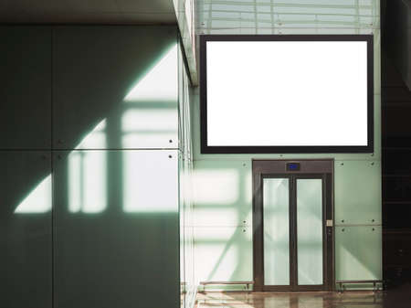 Mock up Banner billboard with indoor building with elevatorの写真素材