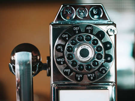 Vintage Phone collection Telephone Rotary dialの写真素材