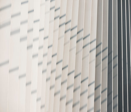 Steel pattern Architecture details white facade Modern Buildingの写真素材