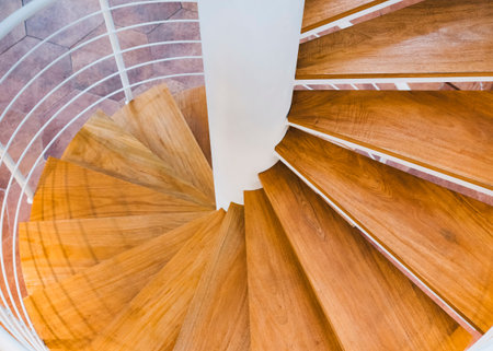 Spiral staircase Stair step wooden Floor Indoor Building Architecture details