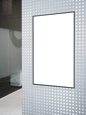 Mock up Poster frame on wall Blank frame Media Indoor building