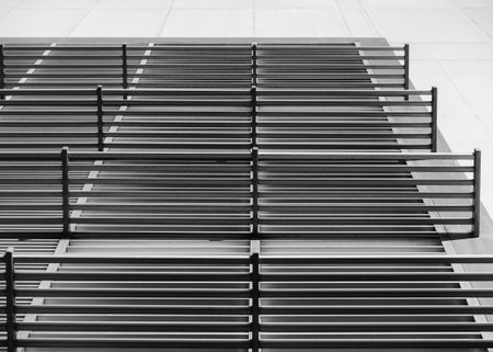 Building facade Shade louver Steel patternの写真素材
