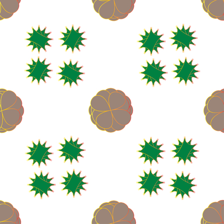 Seamless geometric pattern. Abstract tile of color elements on light brown backgroundのイラスト素材