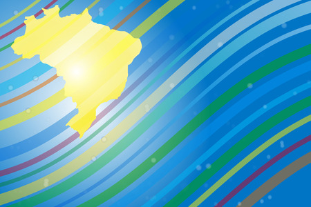 Vector background with Brazil map color concept. Can be used in cover design, book design, website background, CD cover, advertising.のイラスト素材