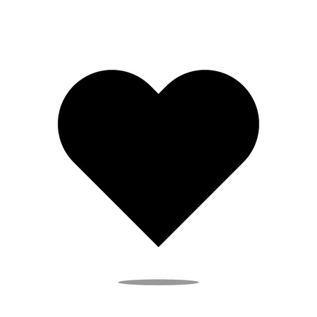Simple web icon in vector, heart illustration isolated on white backgroundのイラスト素材