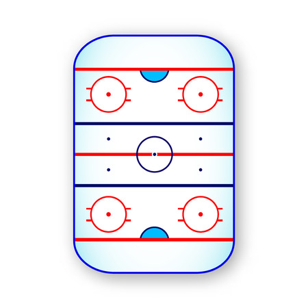 ice hockey ground icon isolated on white backgroundのイラスト素材