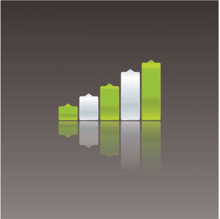 Vector little arrows. Uptrend. Graphic sign with clean design. Contrast elegant colors.  Can be use as info graphic or website element.のイラスト素材