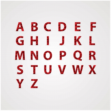Full ruby alphabet with reflectionsのイラスト素材