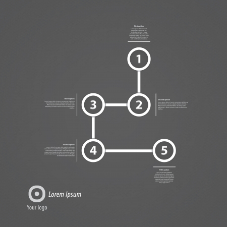 Five choices with spaceのイラスト素材