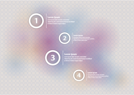 Vector label with presentation and space for your content. Modern, futuristic design. Foue labels, variants, choices. のイラスト素材