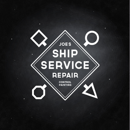 funky futuristic badges. Illustrated templates with place for your text.のイラスト素材