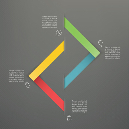 Elegant abstract symbol with place for your content. Creative colorfully templateのイラスト素材