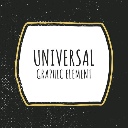 Vector geometric badge. Vintage banner with place for your text.のイラスト素材