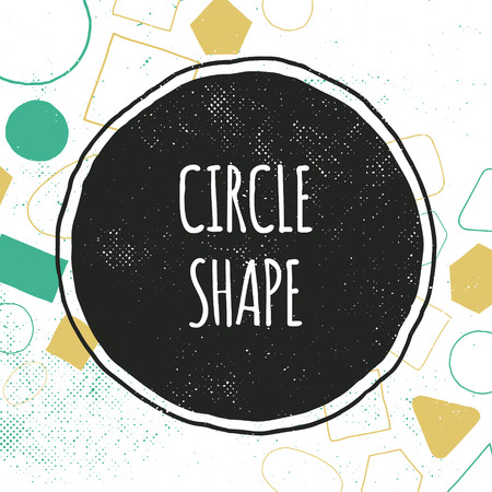 Vector geometric badge. Vintage banner with place for your text.のイラスト素材