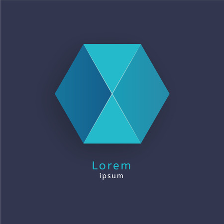 Abstract imaginary symbol. Simple geometric shape. Vector graphic element.のイラスト素材