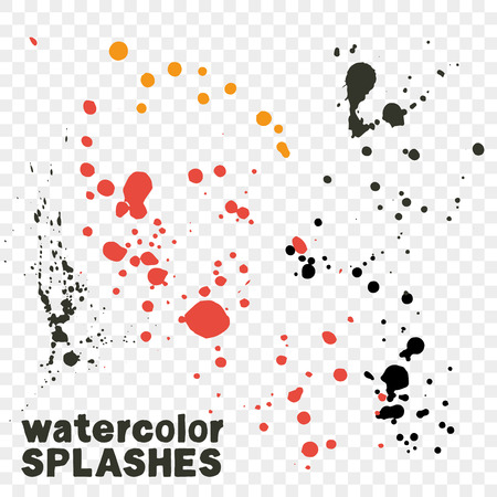 Isolated watercolor drips. Handy vector element.のイラスト素材