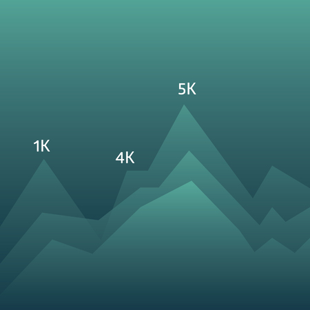 Modern overly chart table. Vector graphic elements.のイラスト素材