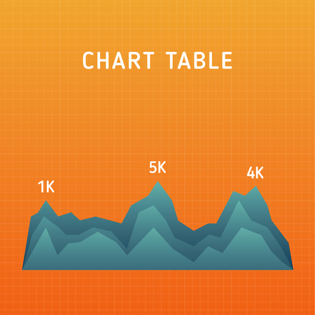 Modern overly chart table. Vector graphic elements.のイラスト素材