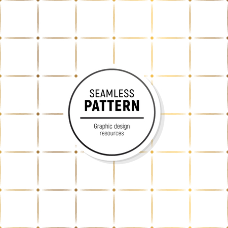 Geometrical golden seamless pattern. Minimal pattern design combined with flashy gold gradient.のイラスト素材