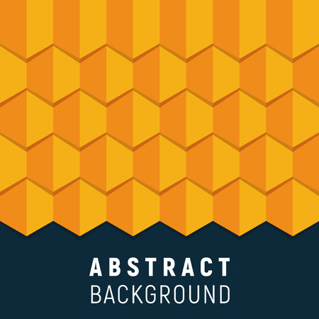 Decorated abstract background. Orange hexagonal shapes. Perfect for banners, covers or else...のイラスト素材