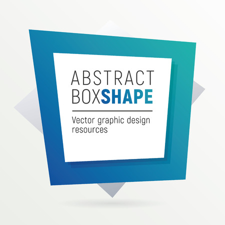 Square polygon banner. Flashy box shaped frame with a lot of space for your text.のイラスト素材