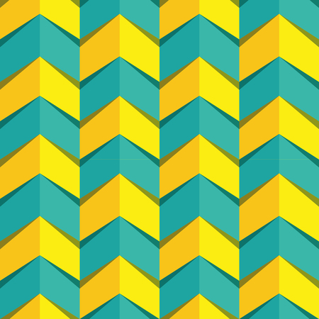 Bright color seamless pattern. Simple cheveron pattern in blue nad bright yellow. Communicate power and growth.のイラスト素材