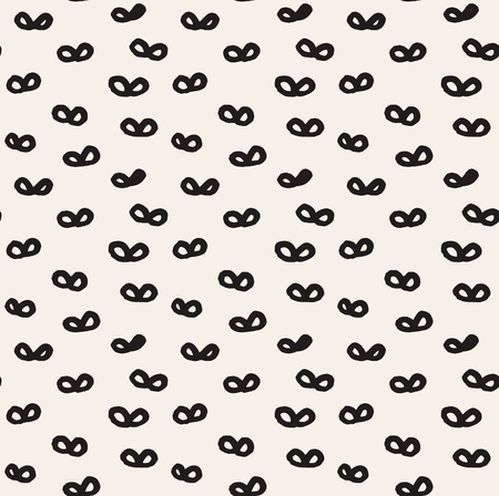 HandSketched Vector Seamless Pattern. Artistic pattern inspired by wild nature. Tileable abstract background. Repeating geometric texture.のイラスト素材