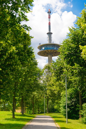 the road to the radio tower, regensburg, germanyのeditorial素材