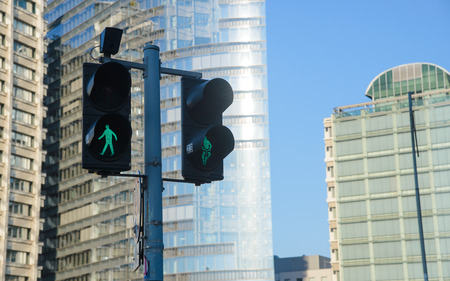 traffic light in Viennaの写真素材