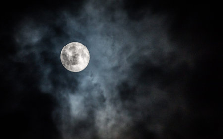 full moon in the clouds 5