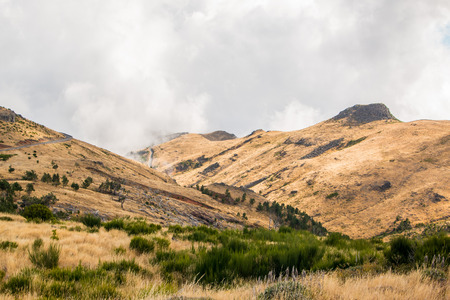 Landscape around Pico do Arieiro, Madeira island,の写真素材