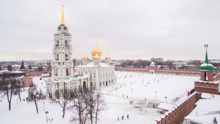 Tula Kremlin in winter aerial view 05.01.2017の写真素材