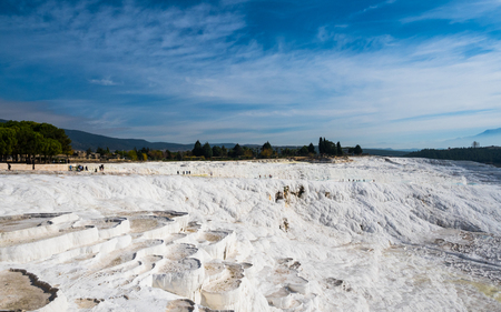 Pamukkale, natural site in Denizli Province in southwestern Turkeyの写真素材