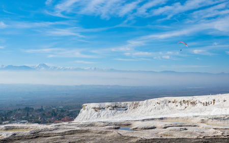 Pamukkale, natural site in Denizli Province in southwestern Turkeyの写真素材