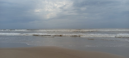Panoramic view of the beachの写真素材