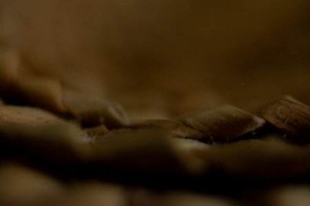 Macro of a wicker basket. Selective focus. Shallow depth of fieldの写真素材