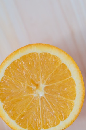 Fresh orange on wooden decks. Citrus table. Colorの写真素材