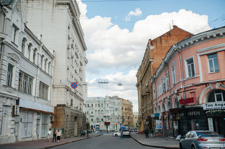 AUGUST 2017 - Kharkov - Ukraine. Old buildins and landmarks of first capital of Ukraine.のeditorial素材
