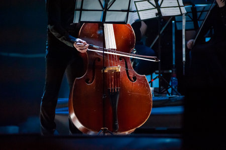Kharkiv, Ukraine - May 21, 2019: Svyatoslav Vakarchuk with orchestraのeditorial素材