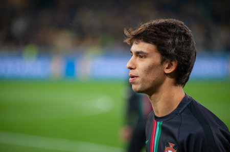 Kyiv, Ukraine - October 14, 2019: Joao Felix before the match of qualifyingのeditorial素材