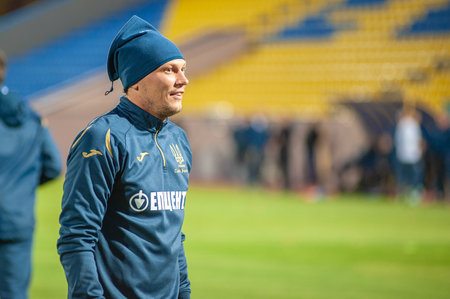 Kharkiv, Ukraine - October 10, 2019: Alex Zinchenko, midfielder of Ukraine national teamのeditorial素材