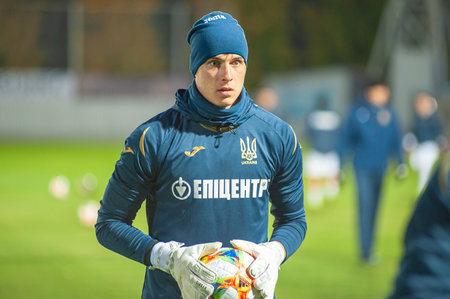 Kharkiv, Ukraine - October 10, 2019: Alex Zinchenko, midfielder of Ukraine national teamのeditorial素材